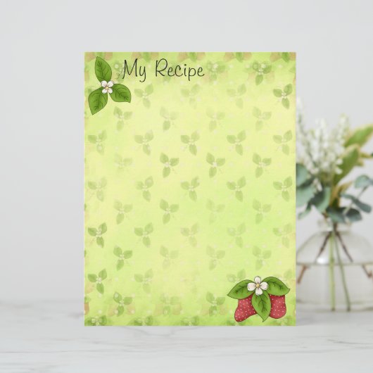 Strawberry-Rezept-Seite (Stehend Vorderseite)