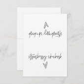 Strawberry Rhubarb Food Label Zent Card (Vorne/Hinten)