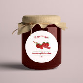 Strawberry Rhubarb Jam Label Aufkleber