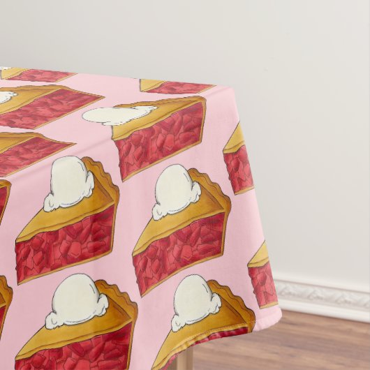 Strawberry Rhubarb Pie a la Mode Dessert Slice Tischdecke (Beispiel)