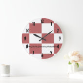 Strawberry Rhubarb Pie Große Wanduhr (Zuhause)