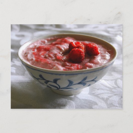 Strawberry Rhubarb Yogurt Postcard Postkarte (Vorderseite)