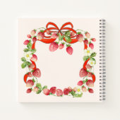 Strawberry Ribbon Bowling Dusche Gästebuch Notizblock (Rückseite)