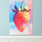 Strawberry Risograph Leinwanddruck (Insitu (Holzboden))