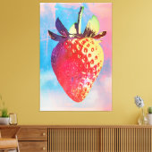 Strawberry Risograph Leinwanddruck (Insitu (Wohnzimmer))