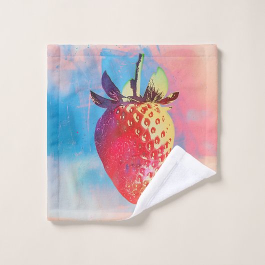 Strawberry Risograph Waschlappen (Waschlappen)