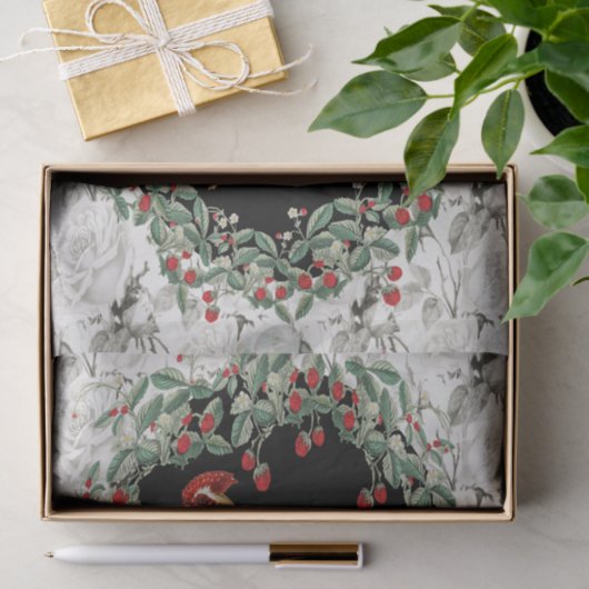 Strawberry Rooster Two Seidenpapier (Geschenk)