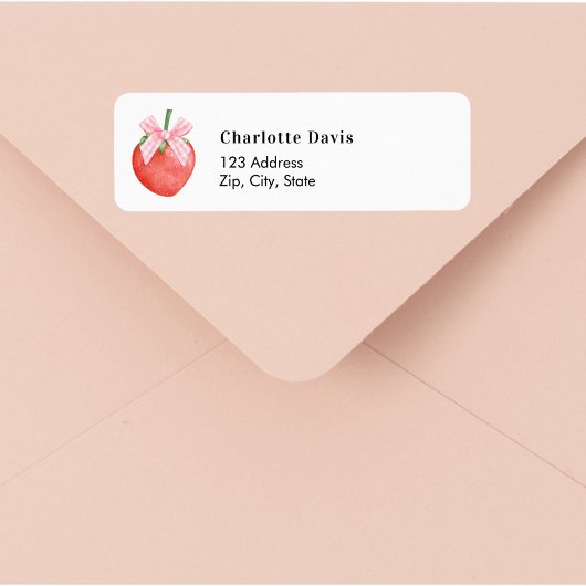 Strawberry-Rosa-Bogen-Rücksendeadresse