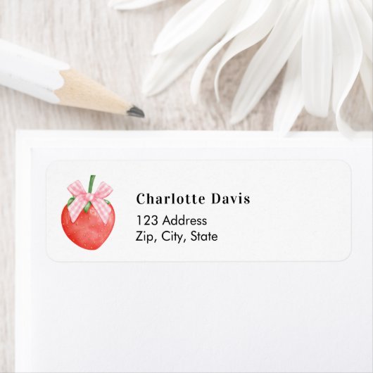 Strawberry-Rosa-Bogen-Rücksendeadresse (Insitu)