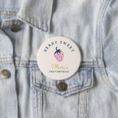 Strawberry-Rosa-Geburtstag Button (Beispiel)