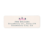 Strawberry rosa Rücksendeadresse (Vorne)