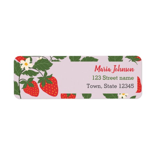 Strawberry-Rücksendeadresse (Vorne)