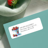 Strawberry-Rücksendeadressen-Aufkleber