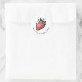 Strawberry Runder Aufkleber (Tasche)