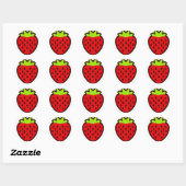 STRAWBERRY RUNDER AUFKLEBER (Blatt)