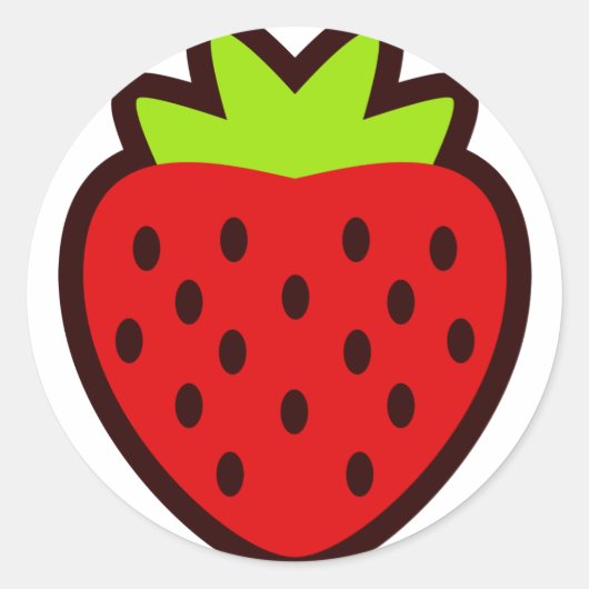 STRAWBERRY RUNDER AUFKLEBER (Vorderseite)