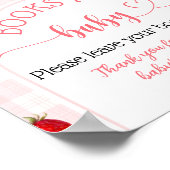 Strawberry Rustic Baby Girl Duschbücher für Kinder Poster (Ecke)