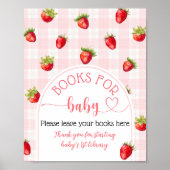 Strawberry Rustic Baby Girl Duschbücher für Kinder Poster (Vorne)
