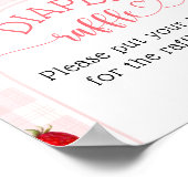 Strawberry Rustic Baby Girl Duwer Windelwanne Poster (Ecke)