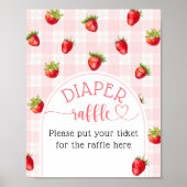 Strawberry Rustic Baby Girl Duwer Windelwanne Poster (Vorne)