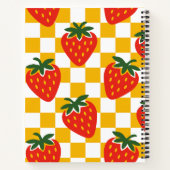 Strawberry Rustic Farmhouse Country Check Recipe Notizblock (Rückseite)
