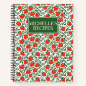 Strawberry Rustic Farmhouse French Country Recipe Notizblock (Vorderseite)