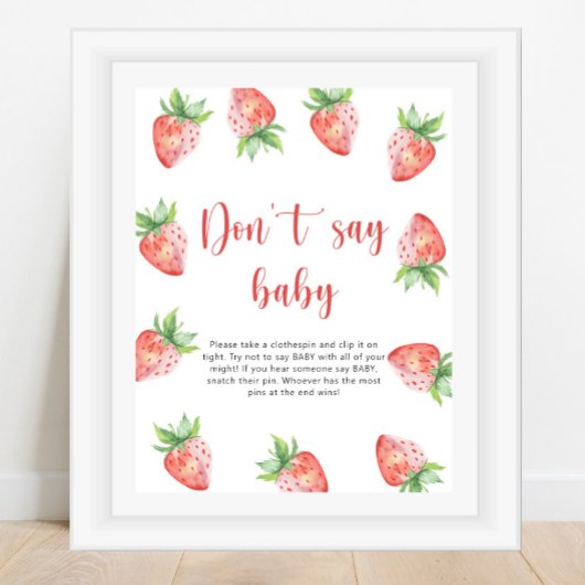 Strawberry - Sag nicht, Baby Poster