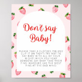 Strawberry Say Baby Shower nicht Poster (Vorne)