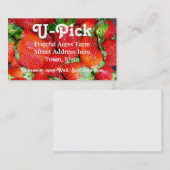 Strawberry Season Business Card Visitenkarte (Vorne/Hinten)