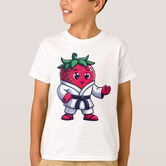 Strawberry Sensei: Bewegung lehren und Berry gut T-Shirt (Vorderseite)