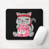 Strawberry Shake Strawberry Milk Kat Kawaii Neko A Mousepad (Mit Mouse)