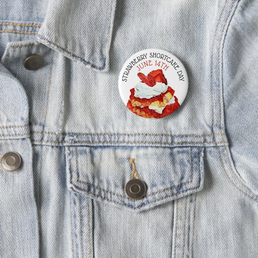 Strawberry Shortcake Day 14. Juni Holiday Button (Beispiel)