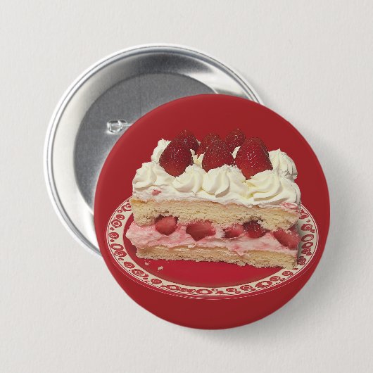 Strawberry Shortcake Delight Button (Vorne & Hinten)