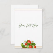 Strawberry Shortcake RSVP-Karte RSVP Karte (Vorne/Hinten)