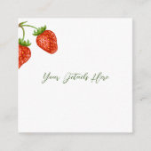 Strawberry Shortcake Wedding Card Begleitkarte (Vorderseite)