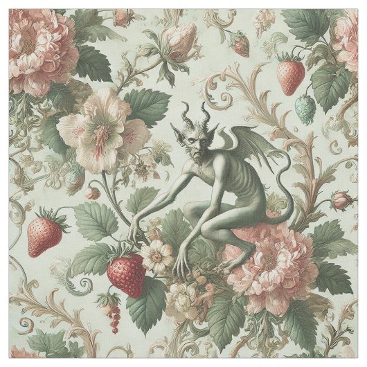 Strawberry Sins - Gothic Statement Tile Stoff (Muster)