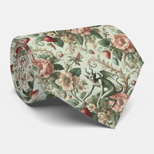 Strawberry Sins - Gothic Viktorianisch Krawatte (Gerollt)