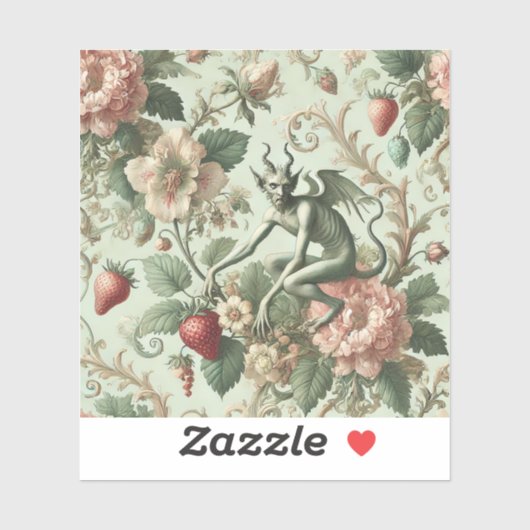 Strawberry Sins - Gotisches Barock Aufkleber (Blatt)