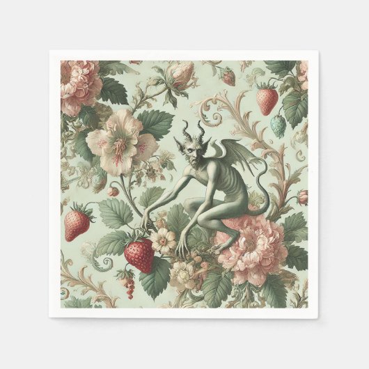 Strawberry Sins - Gotisches Barock Serviette (Vorderseite)