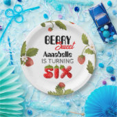 Strawberry Sixth Geburtstag Pappteller (Party)