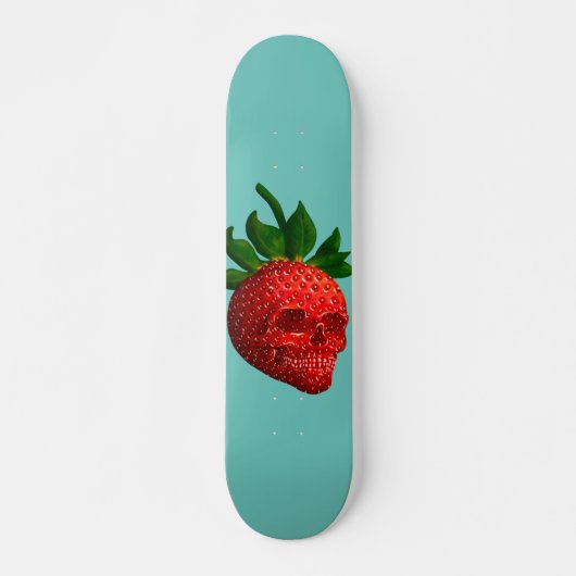 Strawberry Skull Skateboard (Vorne)