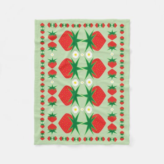 Strawberry Small Fleece Blanket (Vorderseite)