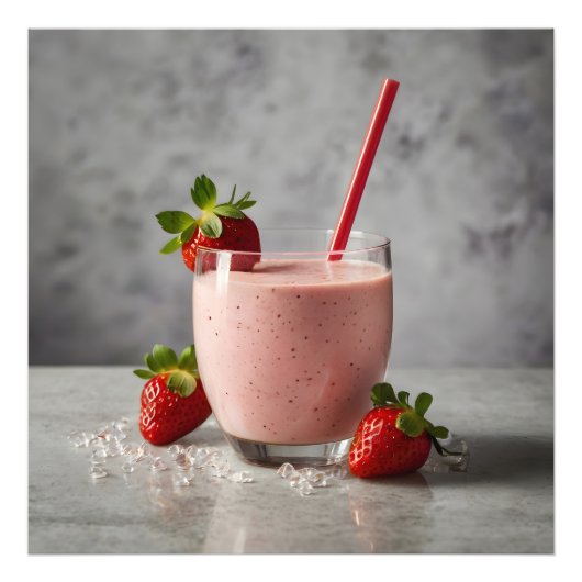 Strawberry Smoothie Fotodruck (Vorne)