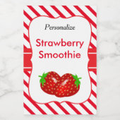 Strawberry Smoothie Lebensmitteletikett (Einzelnes Label)