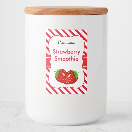 Strawberry Smoothie Lebensmitteletikett (Vorderseite)