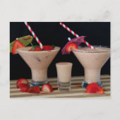 Strawberry Smoothie Postkarte (Vorderseite)