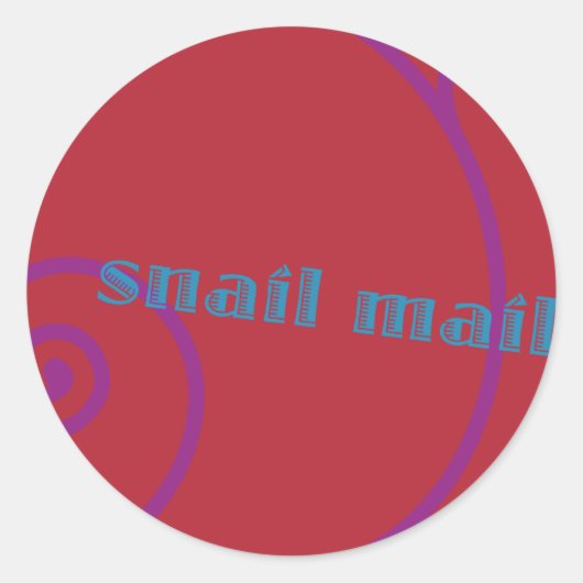 Strawberry Snail Mail Runder Aufkleber (Vorderseite)