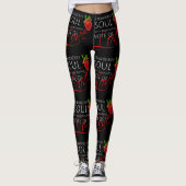 Strawberry Soul Black Leggings (Vorderseite)
