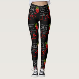 Strawberry Soul Black Leggings