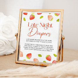 Strawberry Spate Night Diapers Berry Sweet Showdus Poster